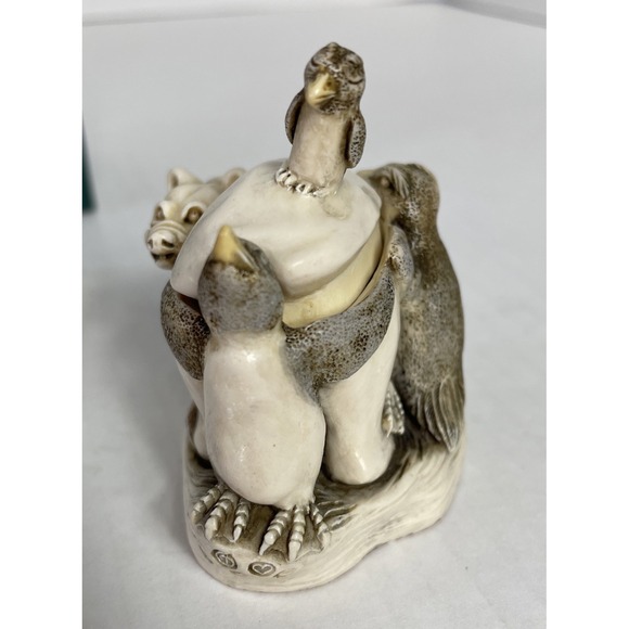Signed Calvesbert 1997 Harmony Kingdom Murphy's Last Stand Trinket Box Penguine - Picture 6 of 7